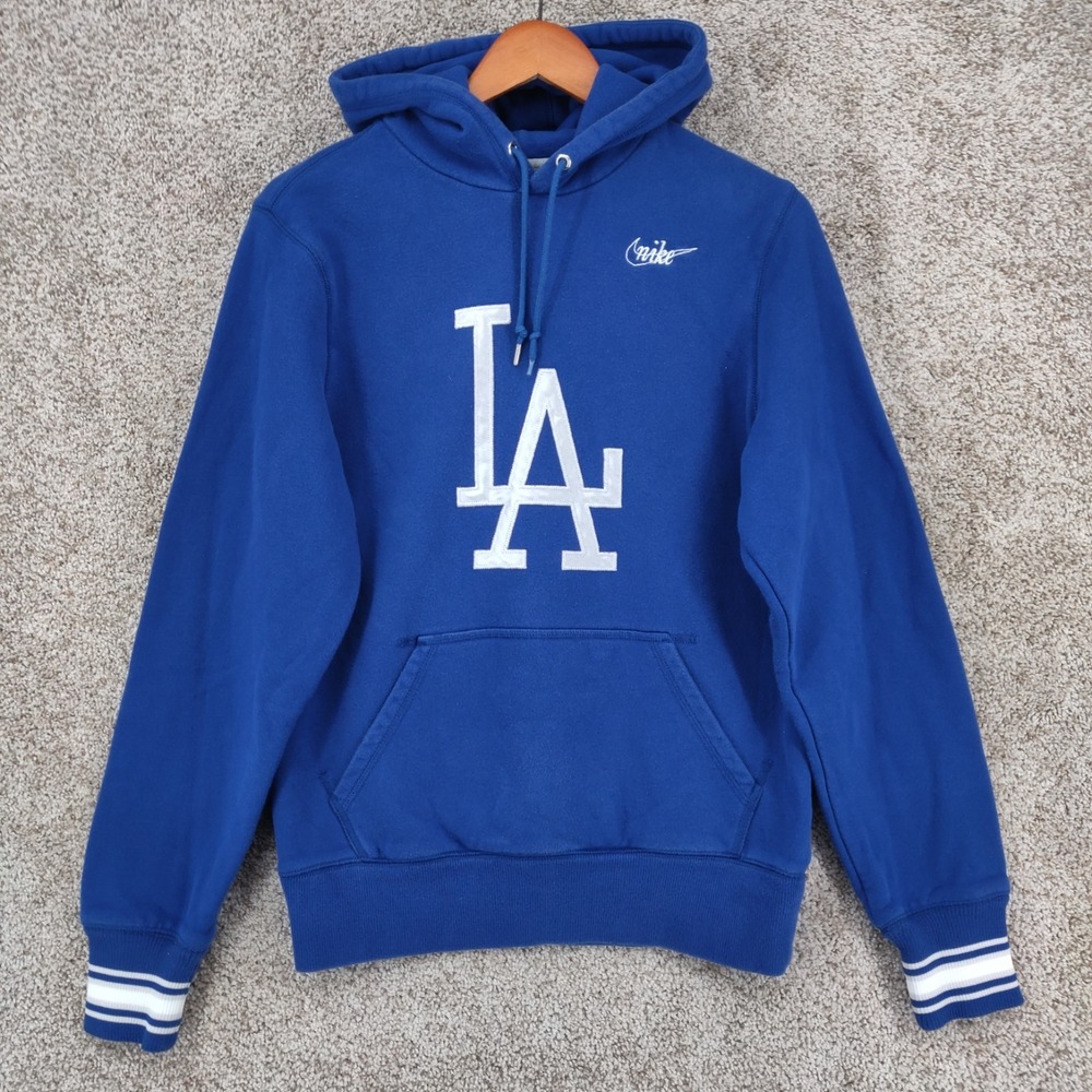 Nike Los Angeles Dodgers Hoodie Mens Small Blue MLB Baseball Cooperstown